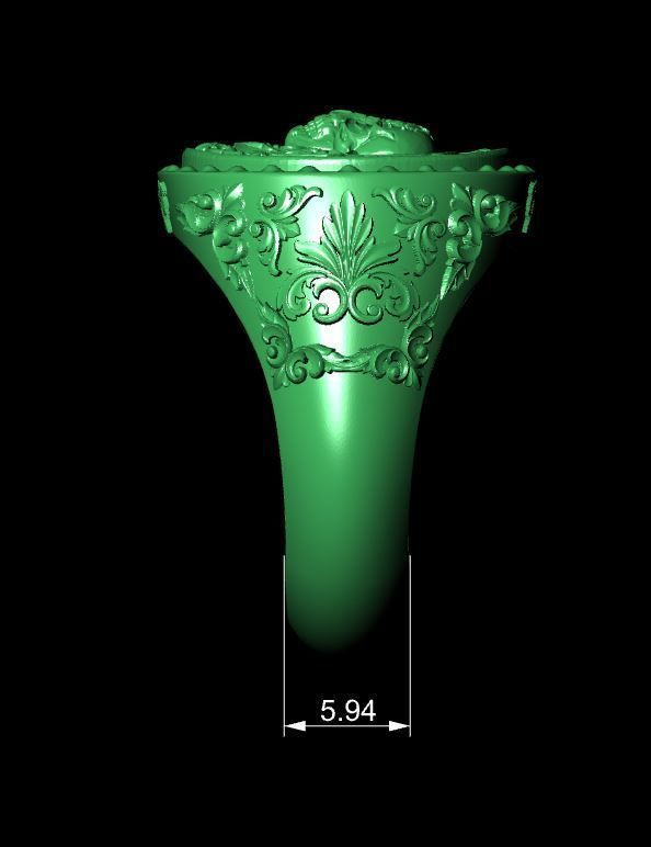 skull ring 3D print model_7