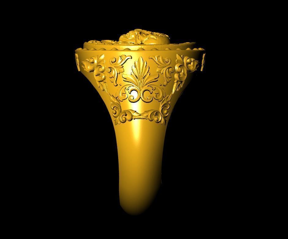 skull ring 3D print model_1