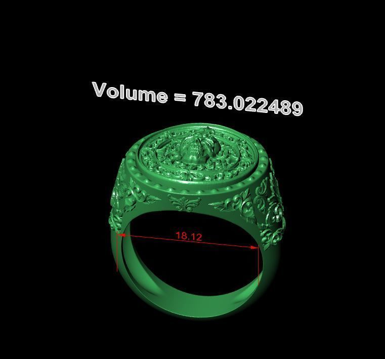skull ring 3D print model_9