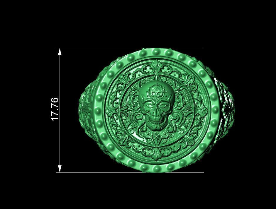 skull ring 3D print model_6