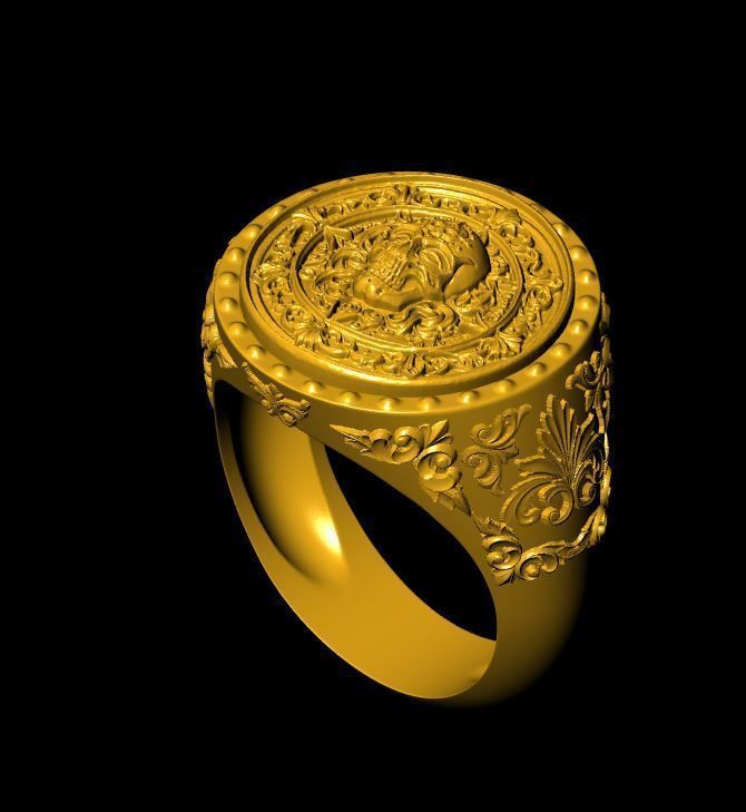 skull ring 3D print model_5