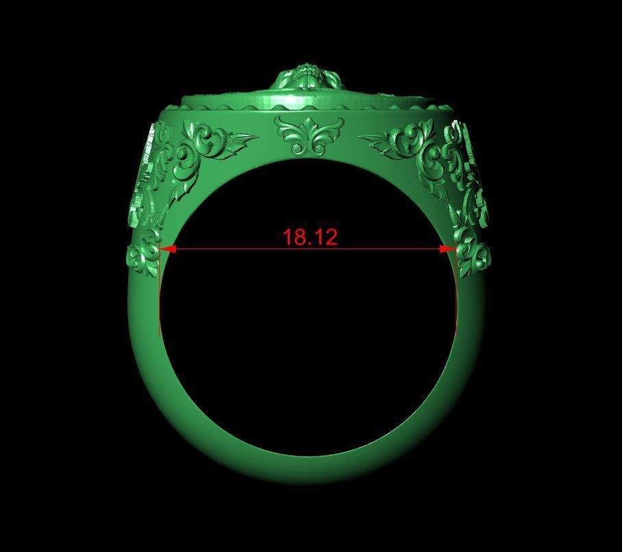 skull ring 3D print model_8