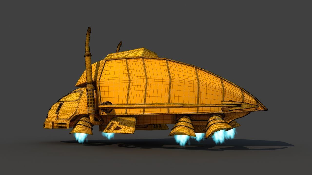 Futuristic Garbage Truck 3D model_38