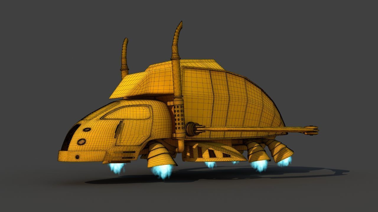 Futuristic Garbage Truck 3D model_36