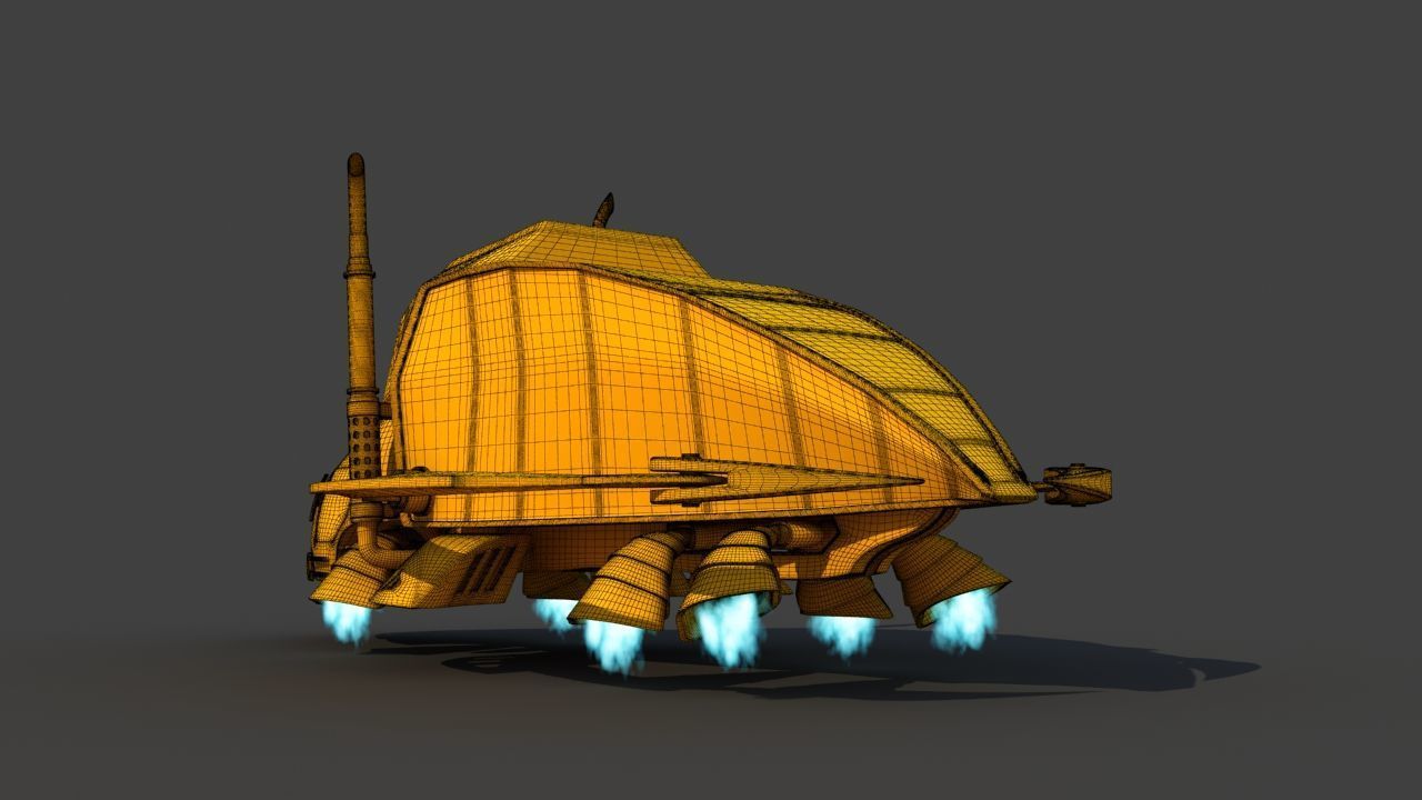 Futuristic Garbage Truck 3D model_39