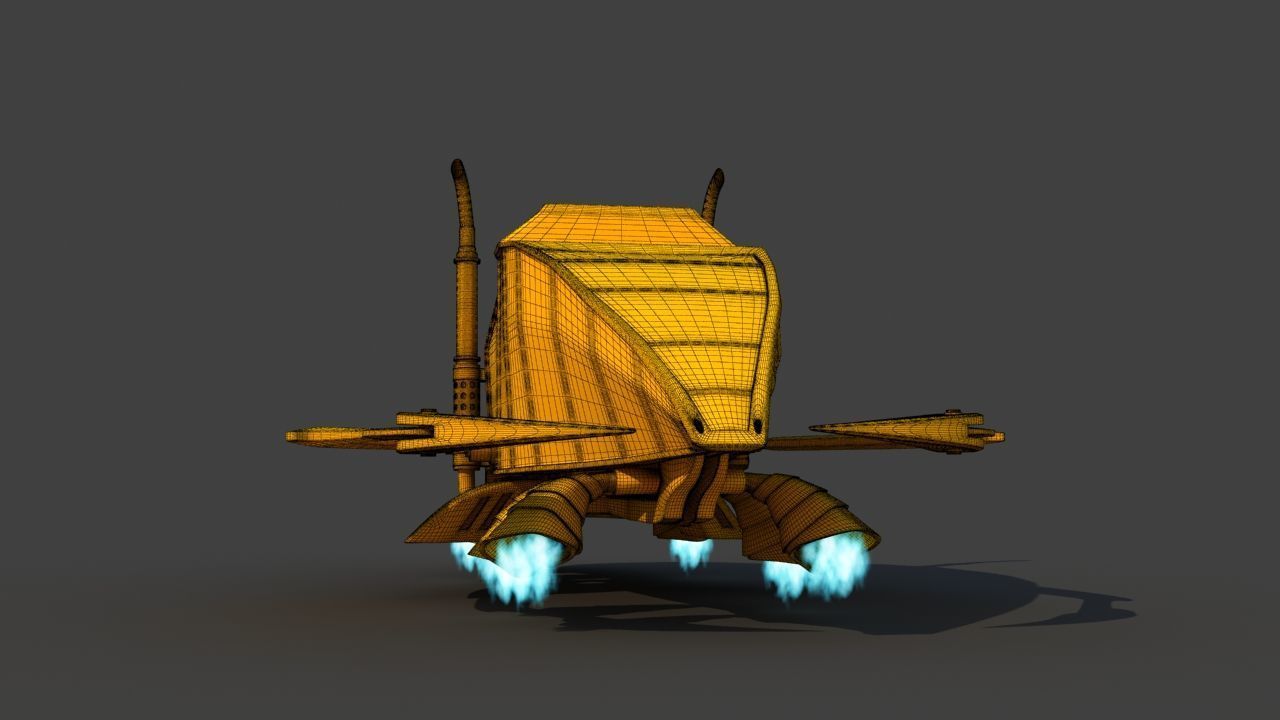 Futuristic Garbage Truck 3D model_40