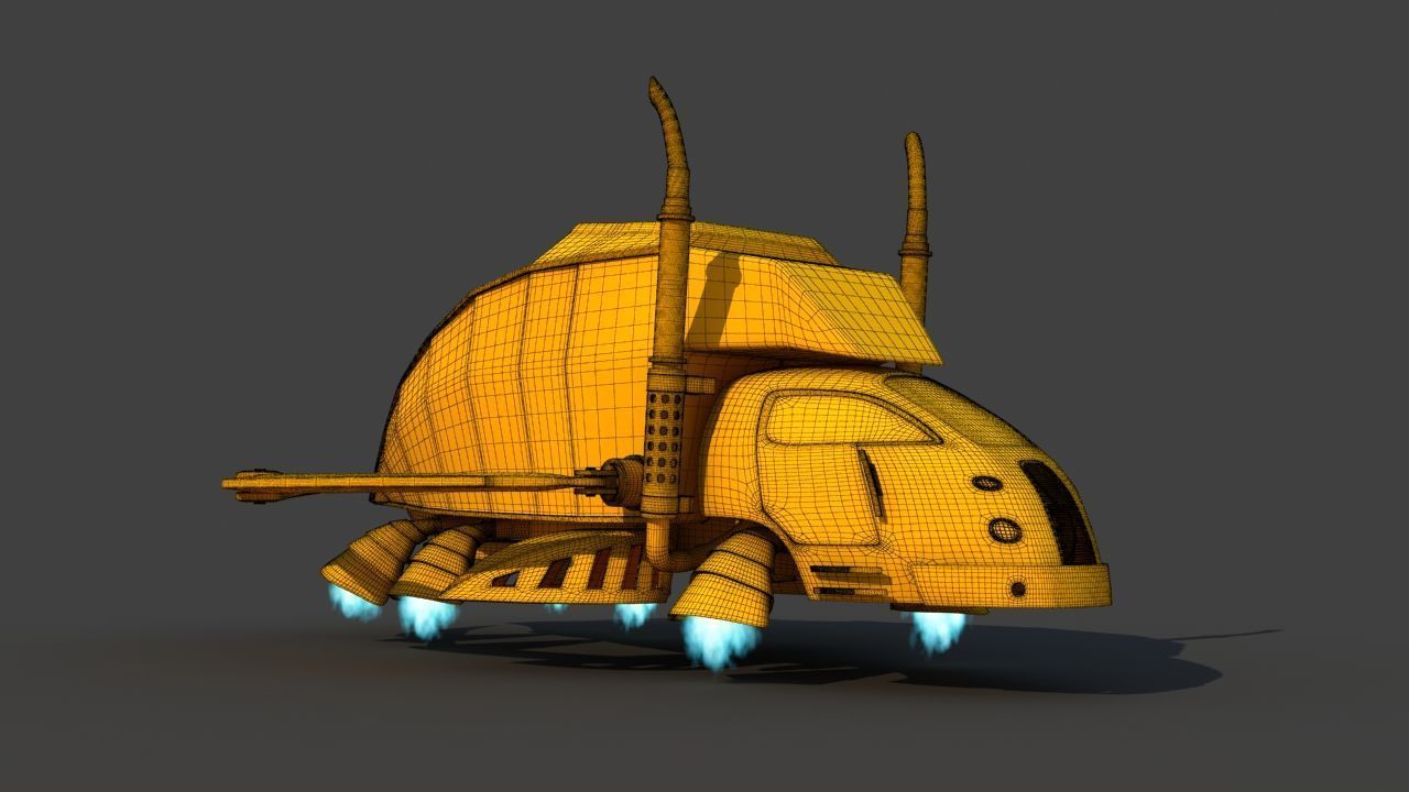 Futuristic Garbage Truck 3D model_33