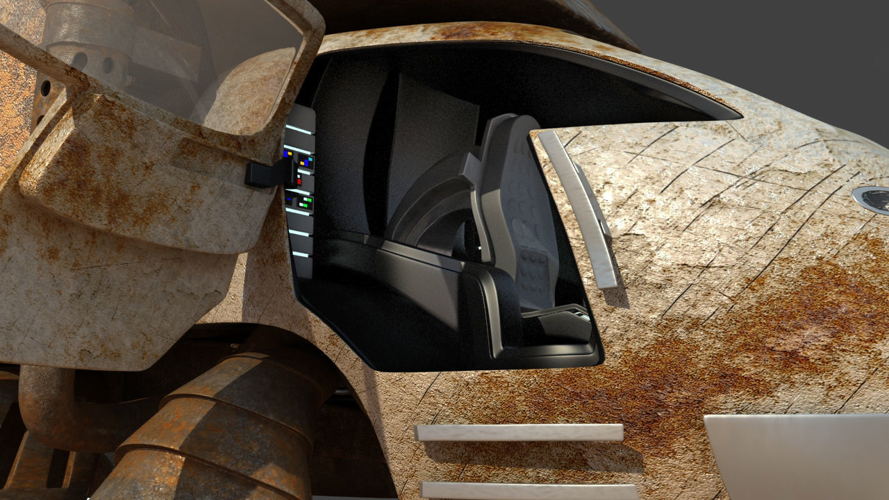 Futuristic Garbage Truck 3D model_29