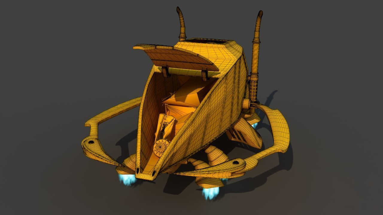 Futuristic Garbage Truck 3D model_42