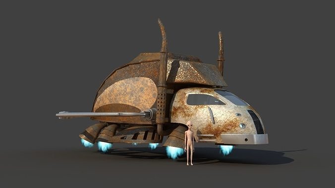 Futuristic Garbage Truck 3D model
