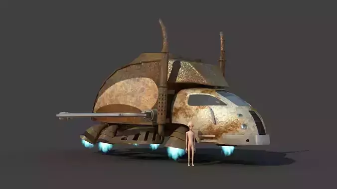 Futuristic Garbage Truck