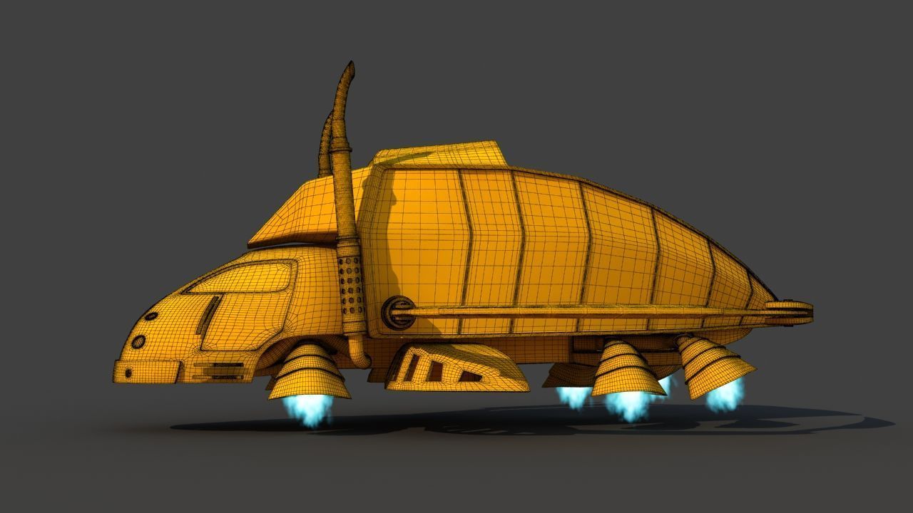 Futuristic Garbage Truck 3D model_37