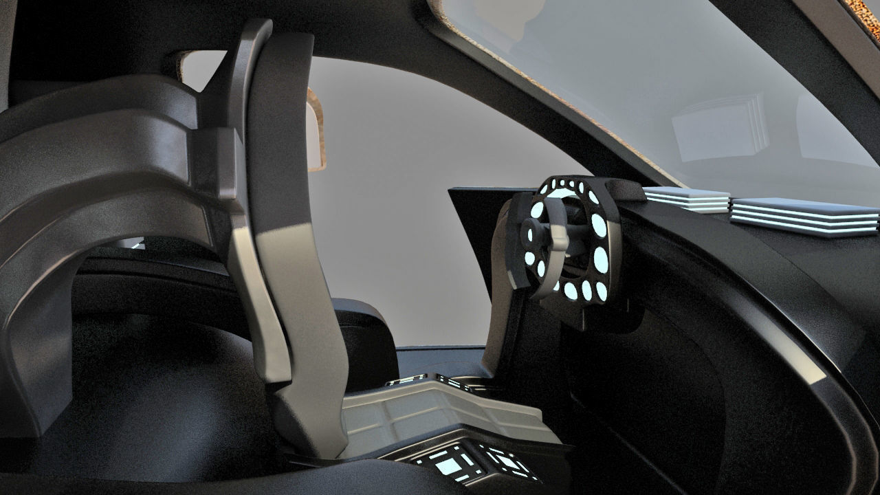 Futuristic Garbage Truck 3D model_30