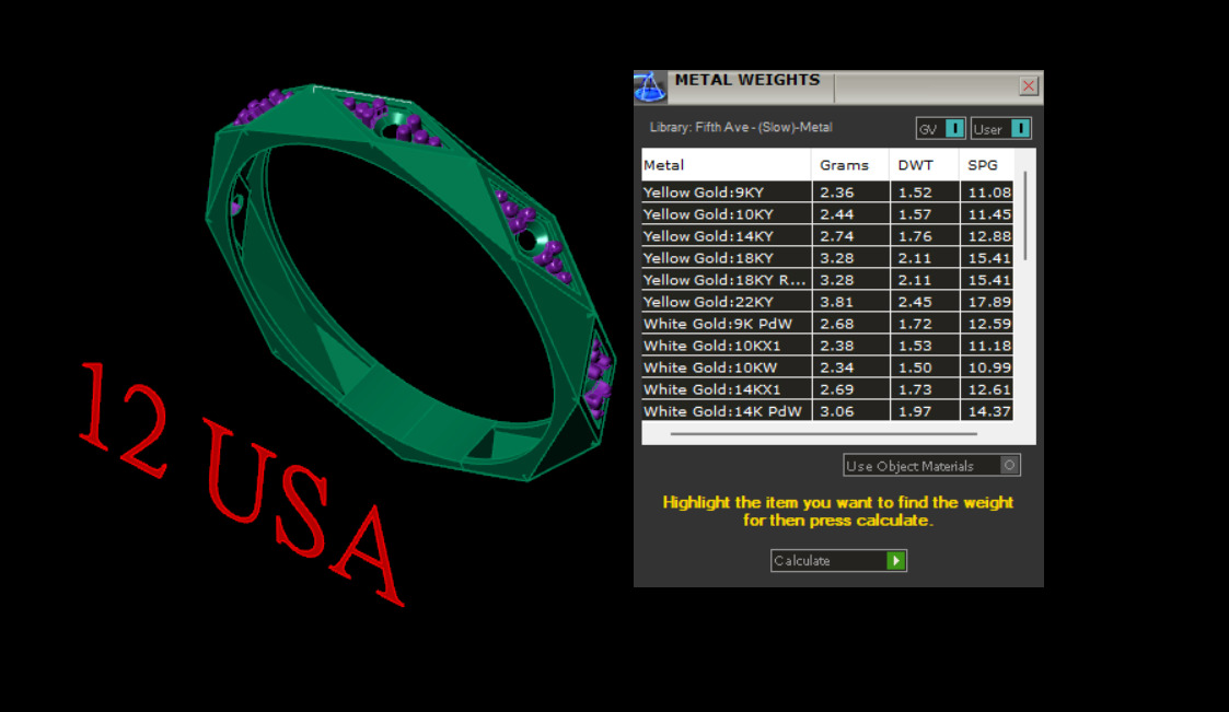Facet ring with diamonds 3D print model_15