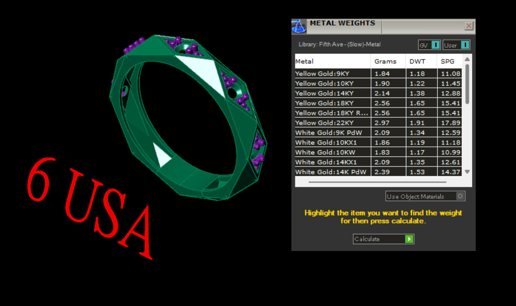Facet ring with diamonds 3D print model_17