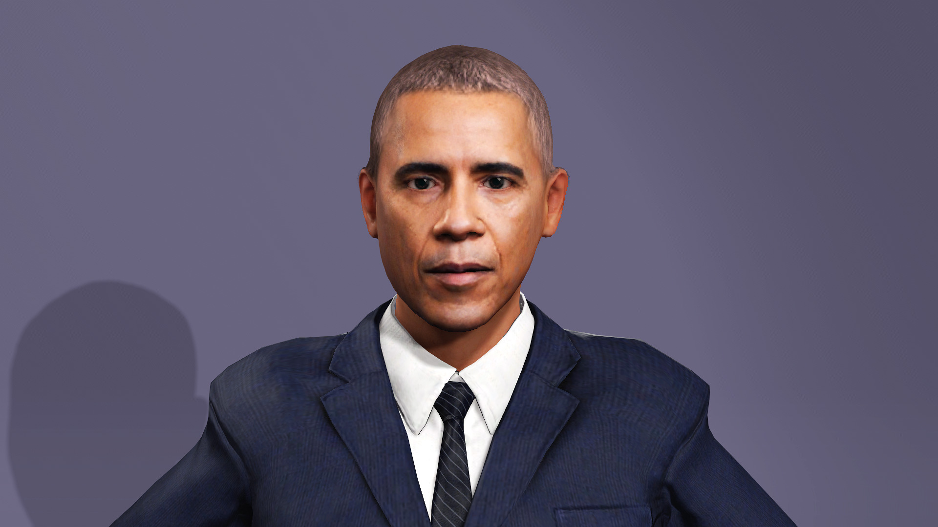 A dance model strikingly similar to US President Obama 3D model_14