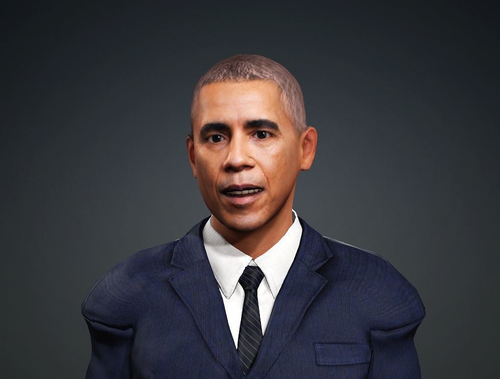 A dance model strikingly similar to US President Obama 3D model_11