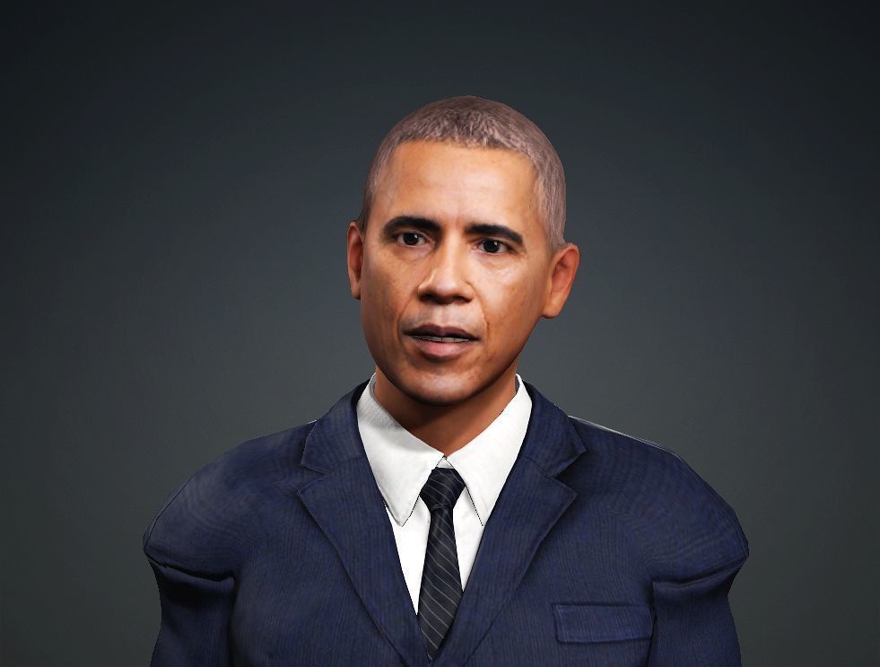 A dance model strikingly similar to US President Obama 3D model_12