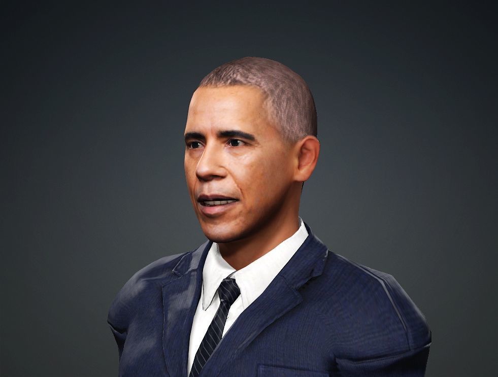 A dance model strikingly similar to US President Obama 3D model_3