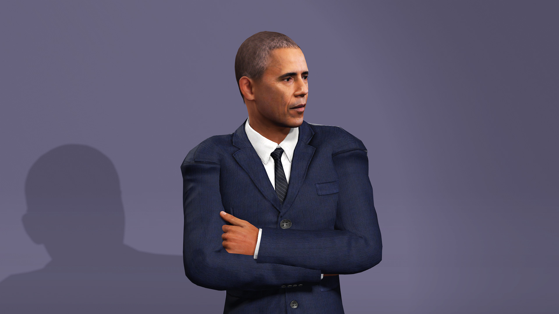 A dance model strikingly similar to US President Obama 3D model_16
