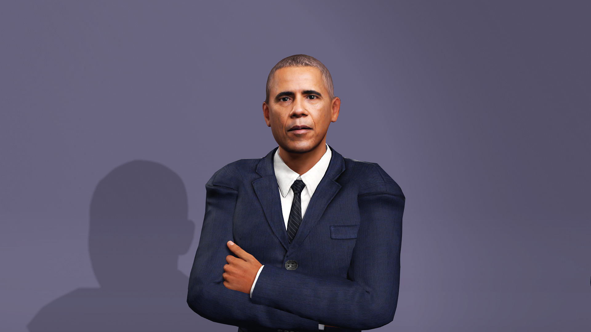 A dance model strikingly similar to US President Obama 3D model_13