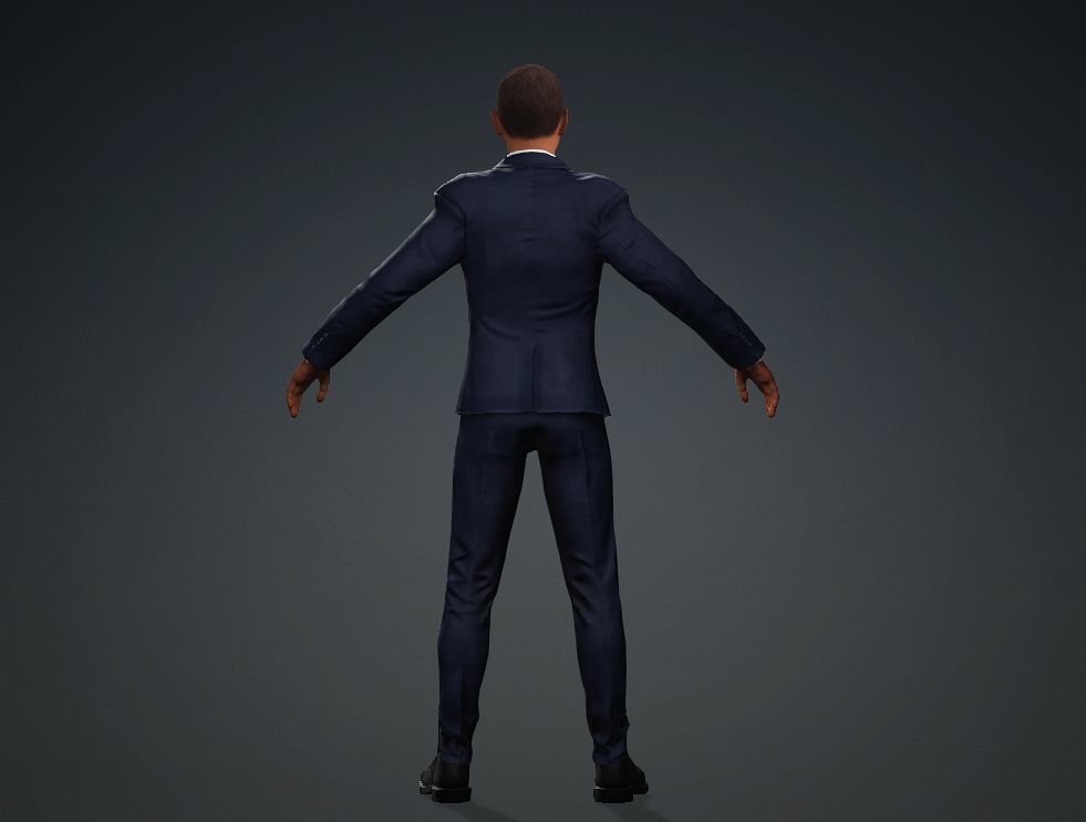 A dance model strikingly similar to US President Obama 3D model_6