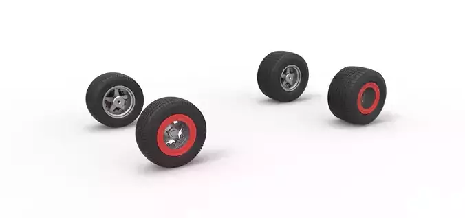 Wheel Set of Southern Wing Modified Stock car Scale 1 to 25