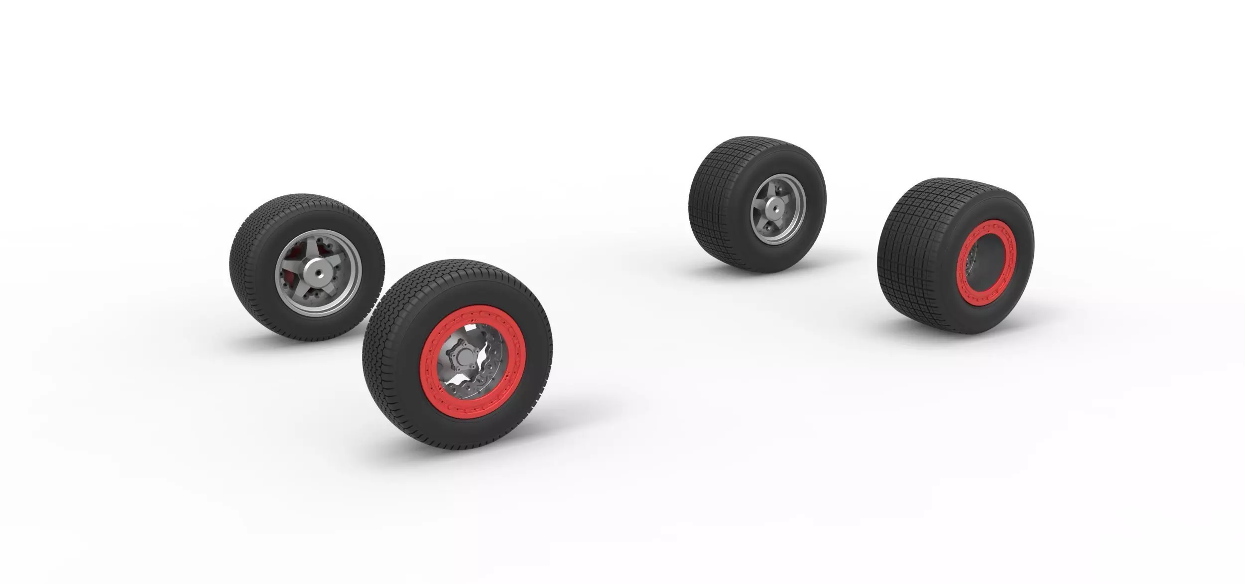 Wheel Set of Southern Wing Modified Stock car Scale 1 to 25 3D print model