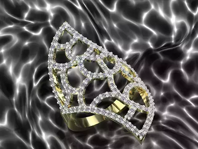 Ring gold with diamonds