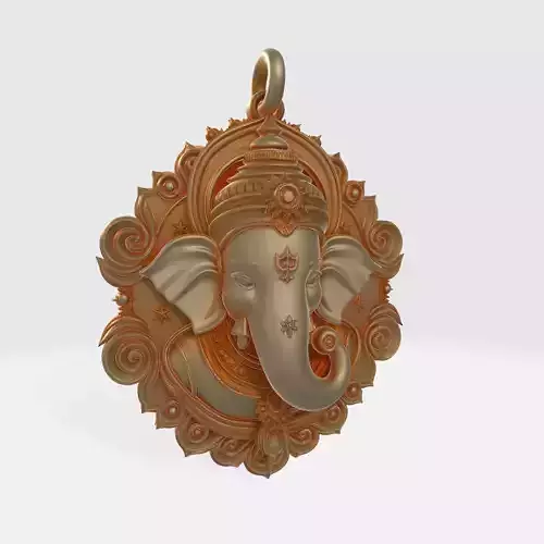 Ganesha Pendant 3D Model 5
