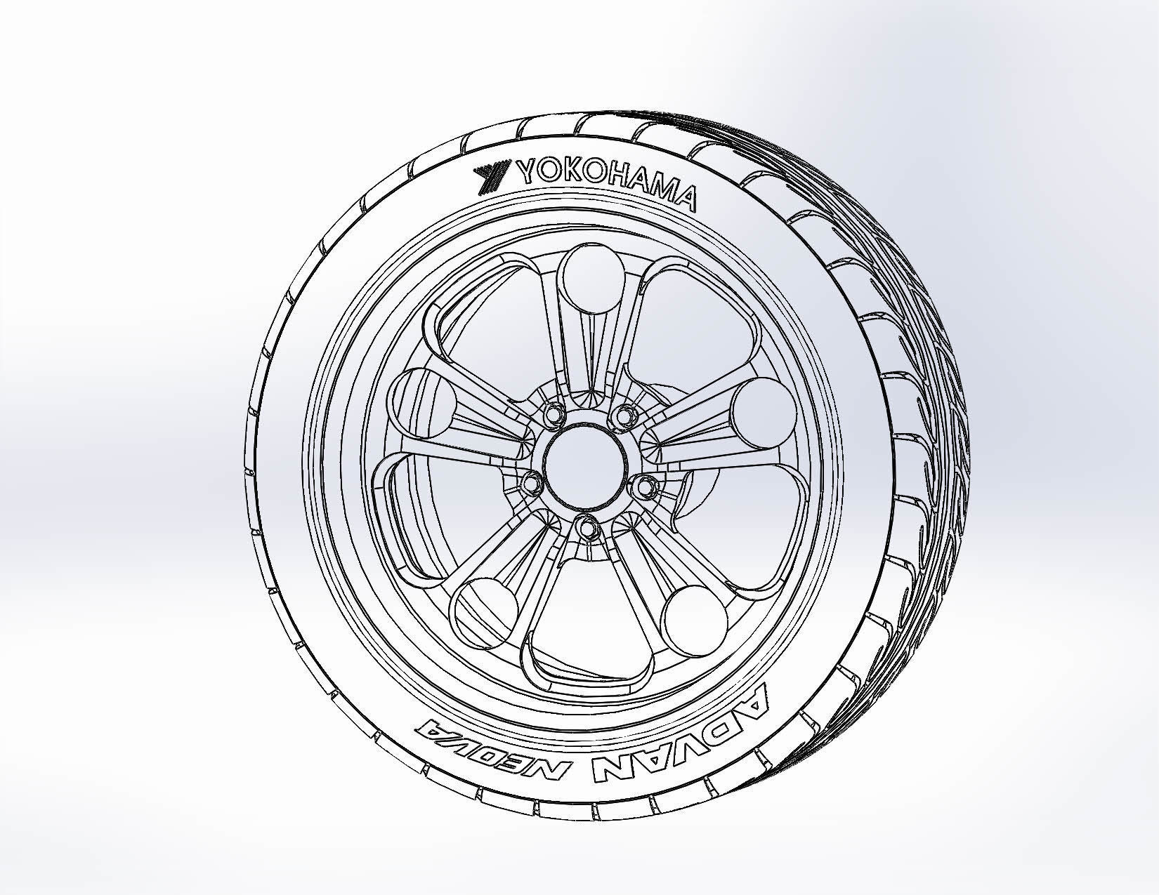 Custom wheels Budnik Cannon 18inch for scale model 3D print model_1