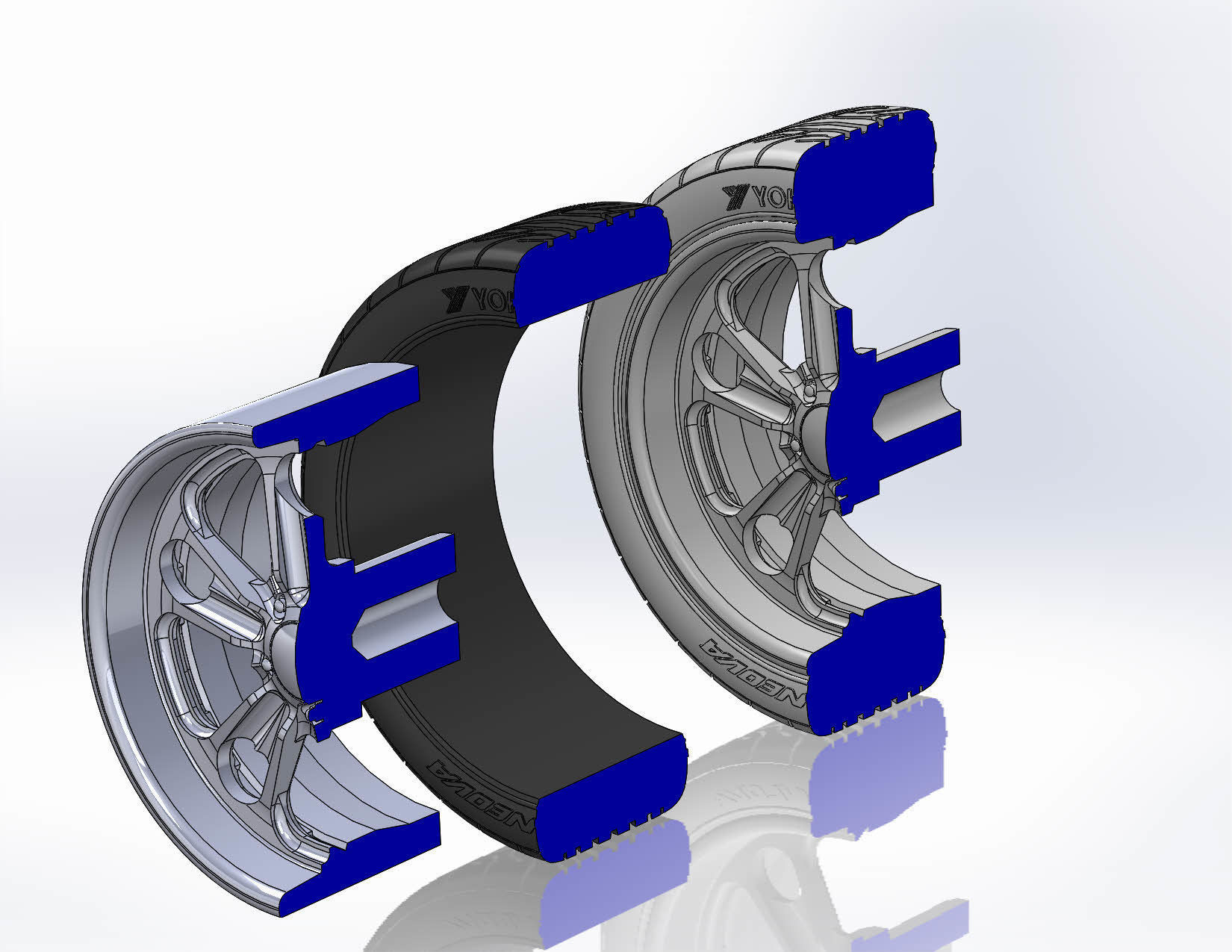 Custom wheels Budnik Cannon 18inch for scale model 3D print model_11