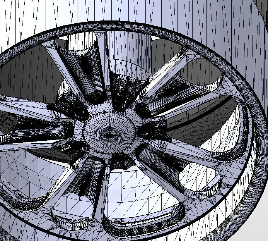 Custom wheels Budnik Cannon 18inch for scale model 3D print model_15