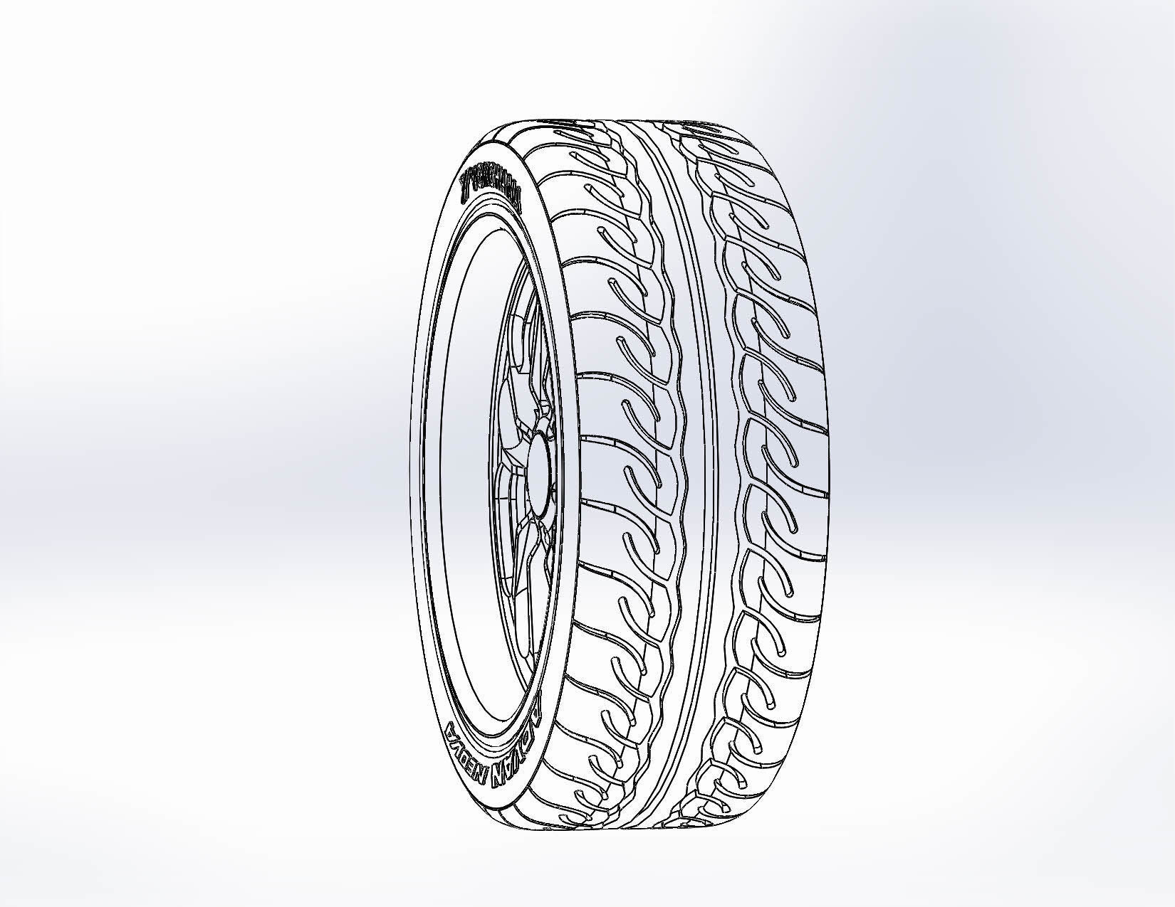 Custom wheels Budnik Cannon 18inch for scale model 3D print model_5