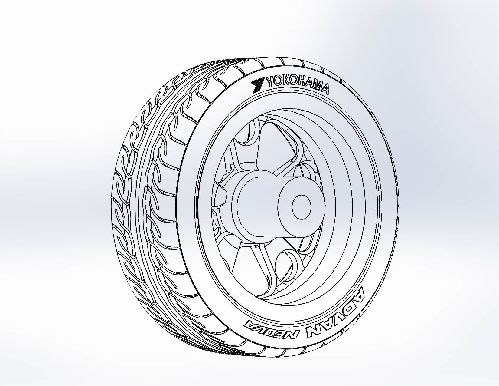 Custom wheels Budnik Cannon 18inch for scale model 3D print model_7