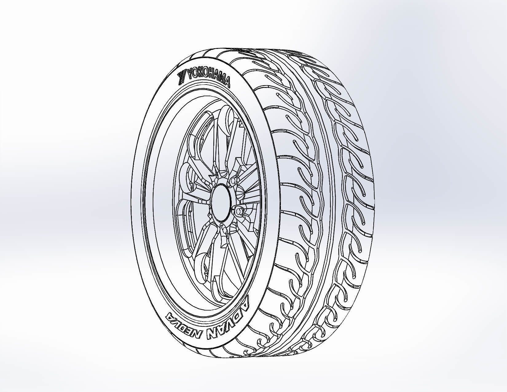 Custom wheels Budnik Cannon 18inch for scale model 3D print model_3