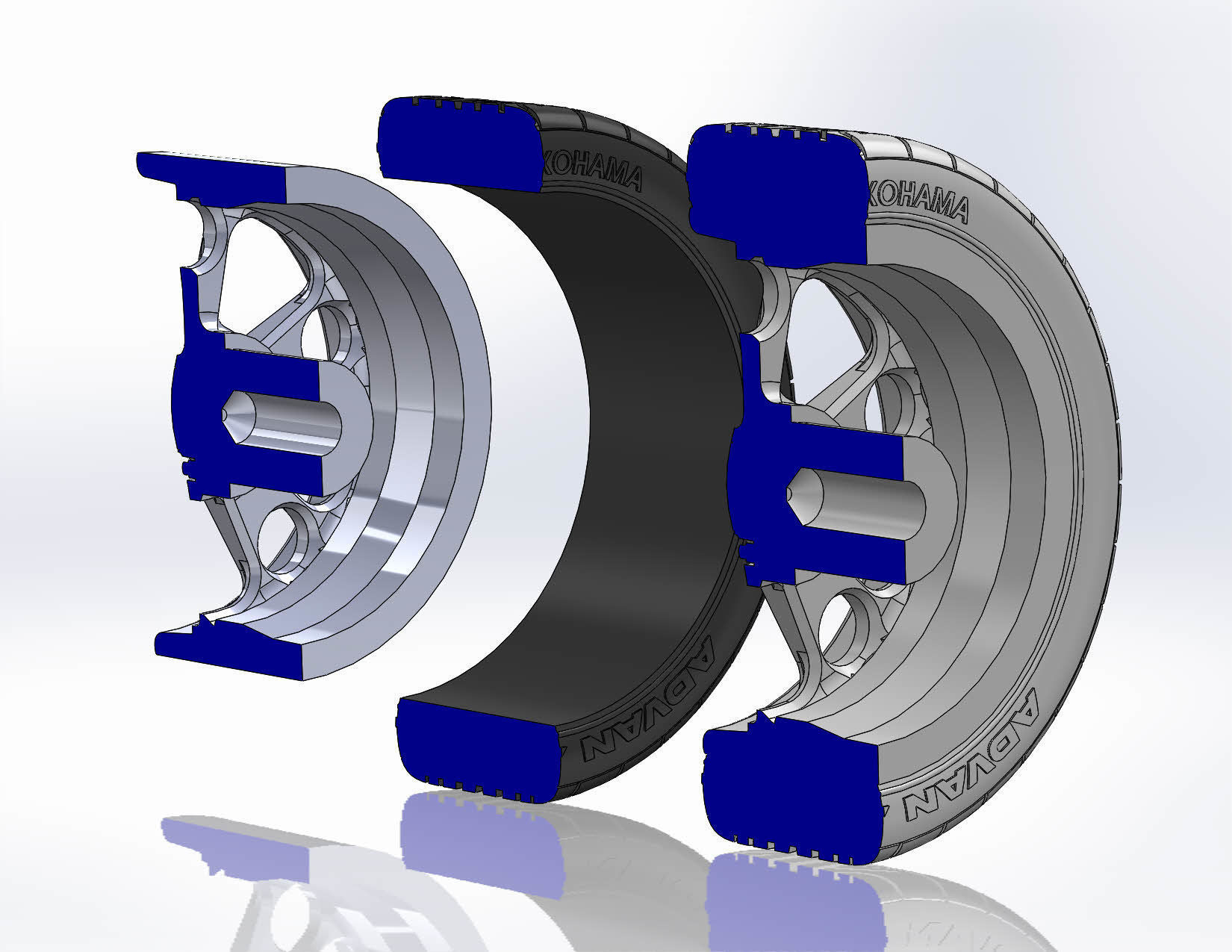 Custom wheels Budnik Cannon 18inch for scale model 3D print model_12