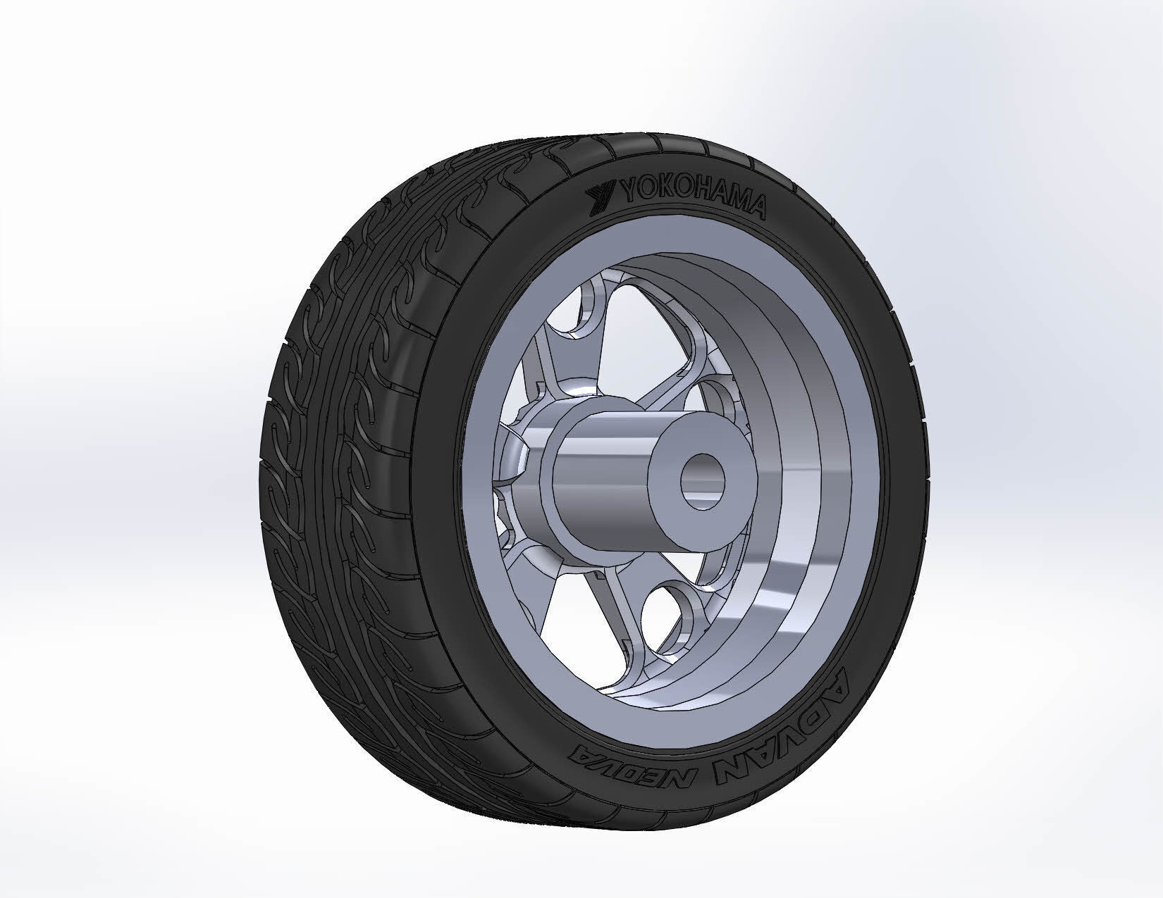 Custom wheels Budnik Cannon 18inch for scale model 3D print model_6