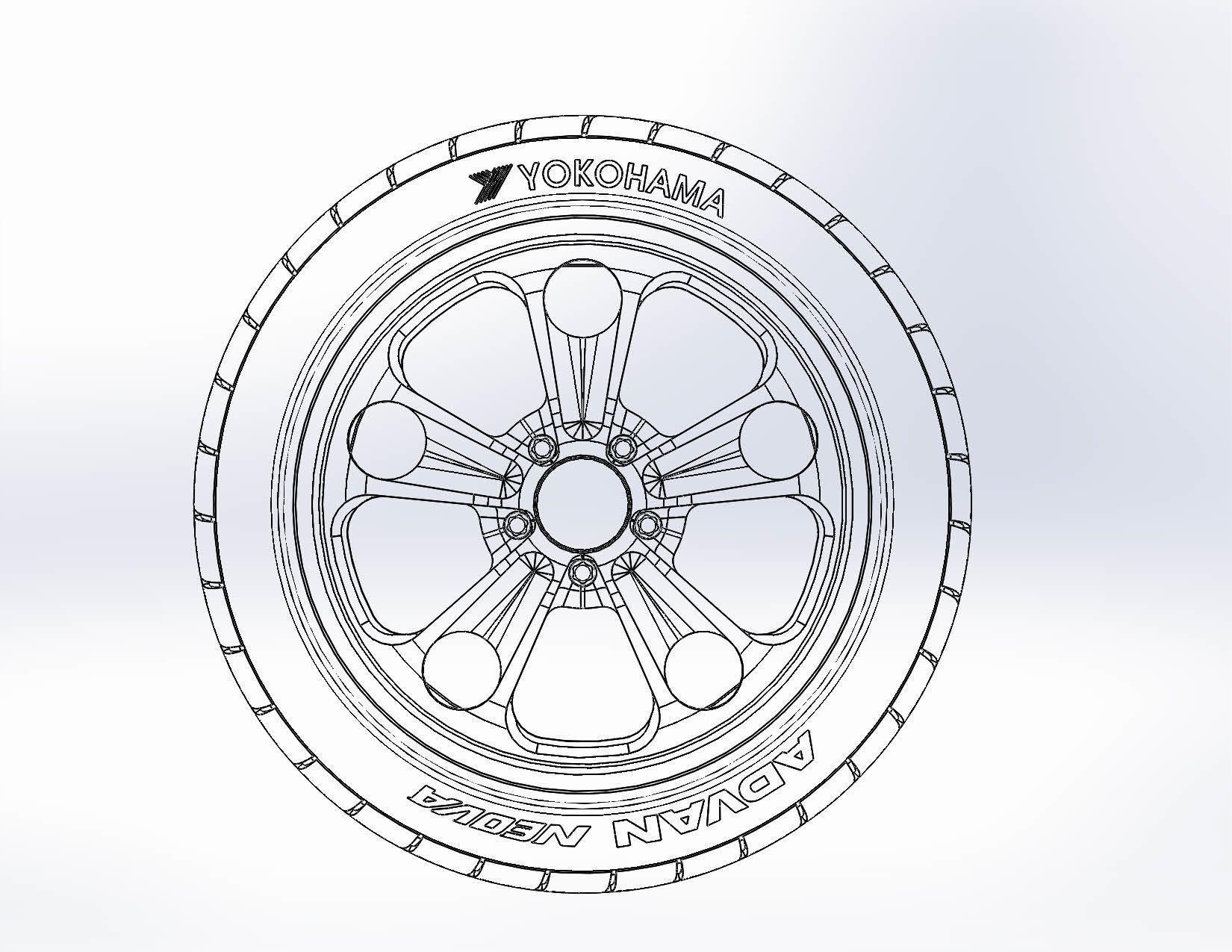 Custom wheels Budnik Cannon 18inch for scale model 3D print model_9