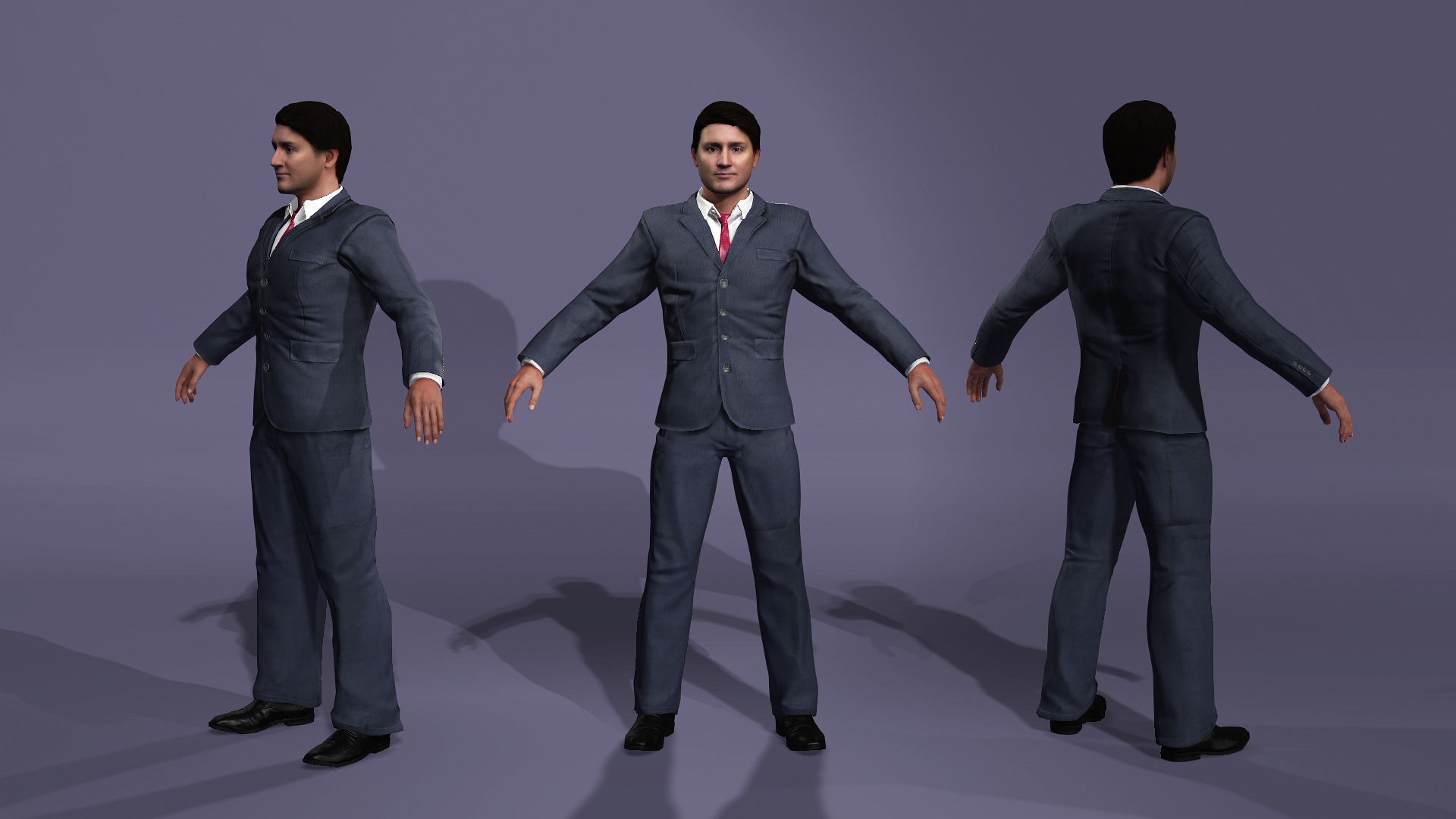 A model similar to Canadian Prime Minister Justin Trudeau 3D model_3