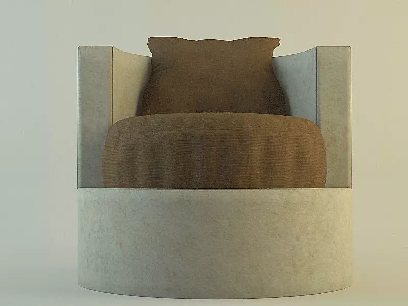 Cylindrical Armchair Free 3D model