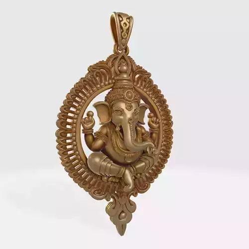 Ganesha Pendant 3D Model 20 3D print model
