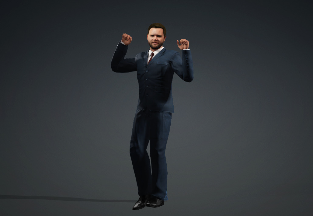 A dance model strikingly similar to Vice President Vance 3D model_6