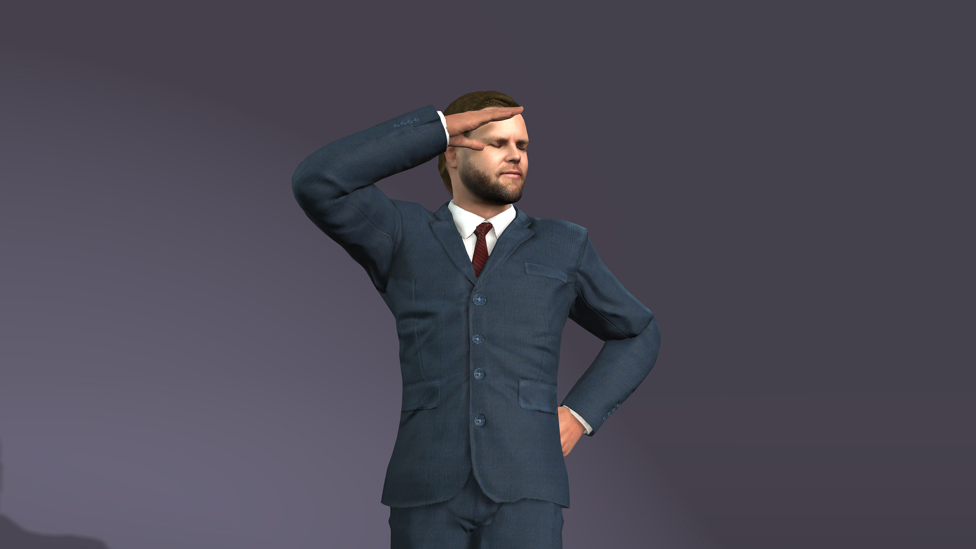 A dance model strikingly similar to Vice President Vance 3D model_7