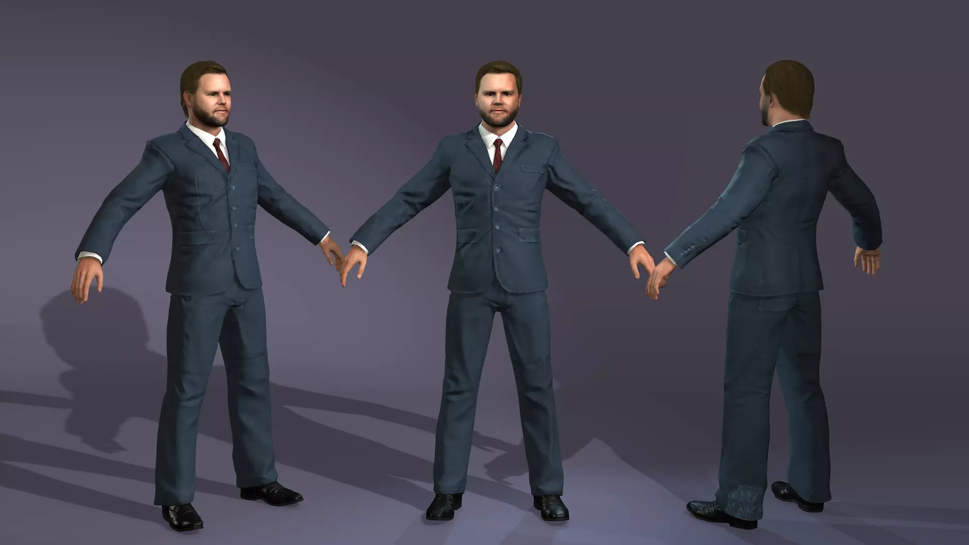 A dance model strikingly similar to Vice President Vance 3D model_0