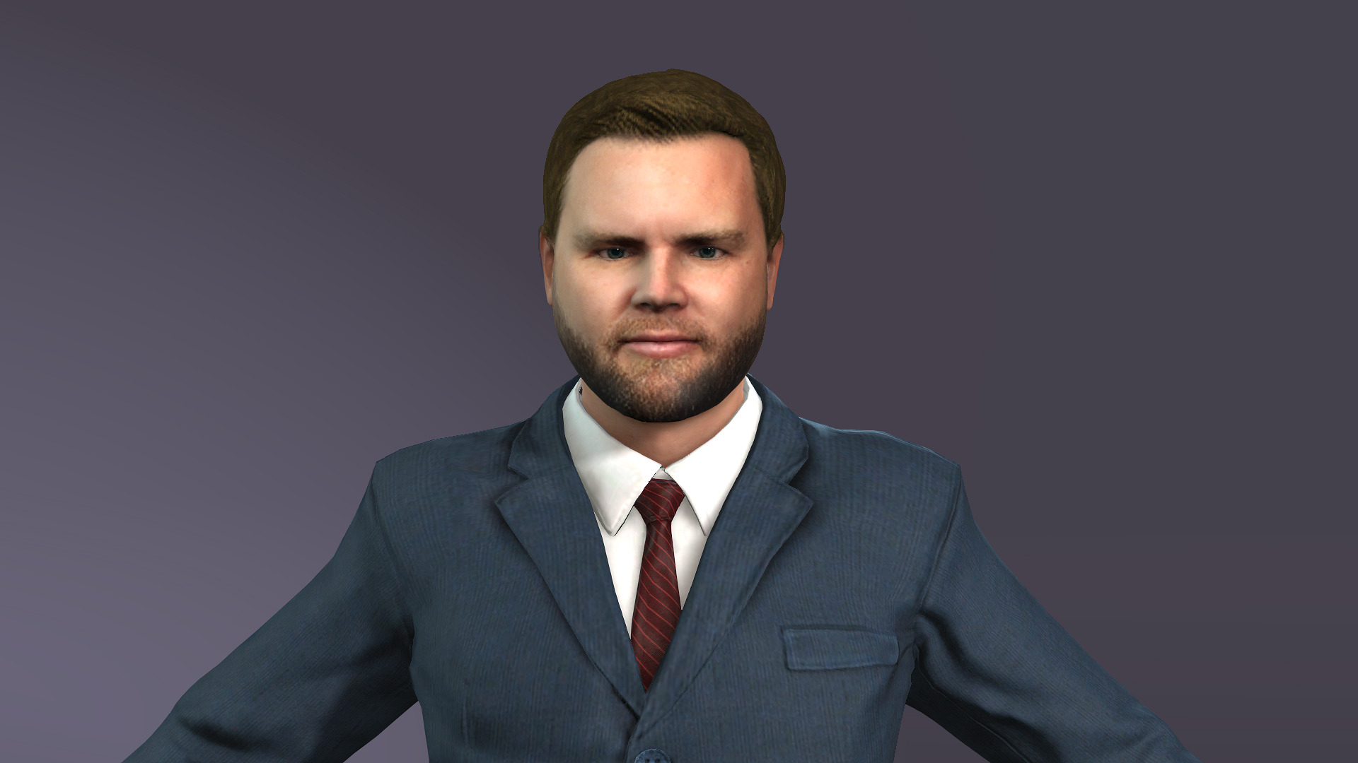 A dance model strikingly similar to Vice President Vance 3D model_2