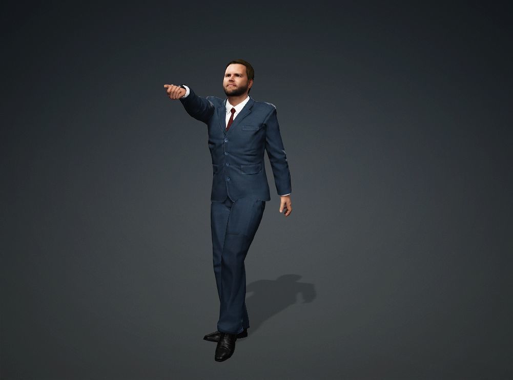 A dance model strikingly similar to Vice President Vance 3D model_5