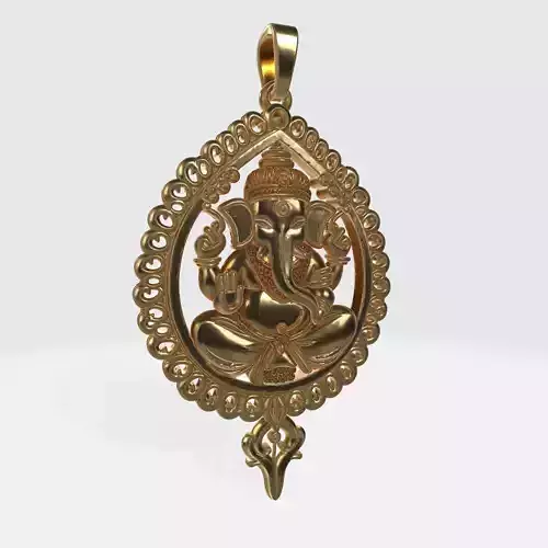 Ganesha Pendant 3D Model 19