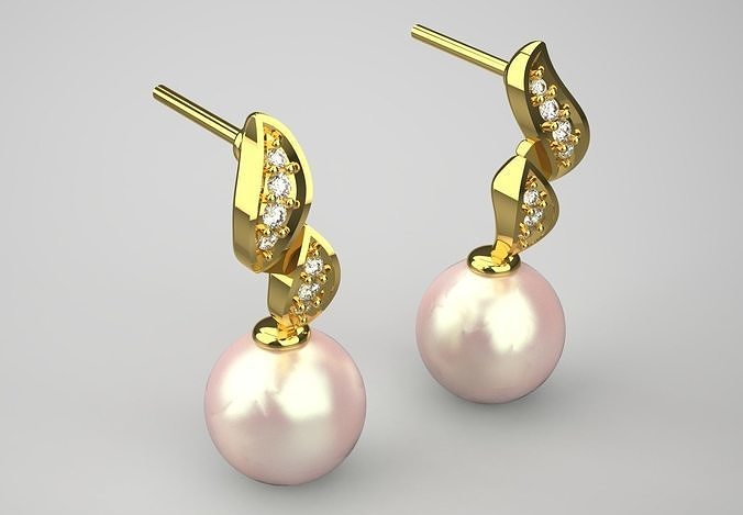 ocean earring pe0036 3D print model