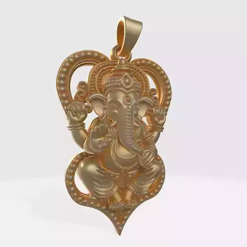 Ganesha Pendant 3D Model 18